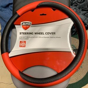 Leather car wheel cover.